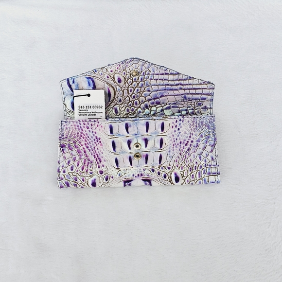 NWT Brahmin HARMONIOUS Large Caroline w/ Veronica Wallet !!GORGEOUS IRIDESCENT!! - Picture 12 of 16